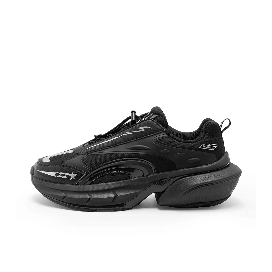 STARTER Odyssey Slip Resistant Abrasion Resistant Low top Chunky Sneakers Men's Black