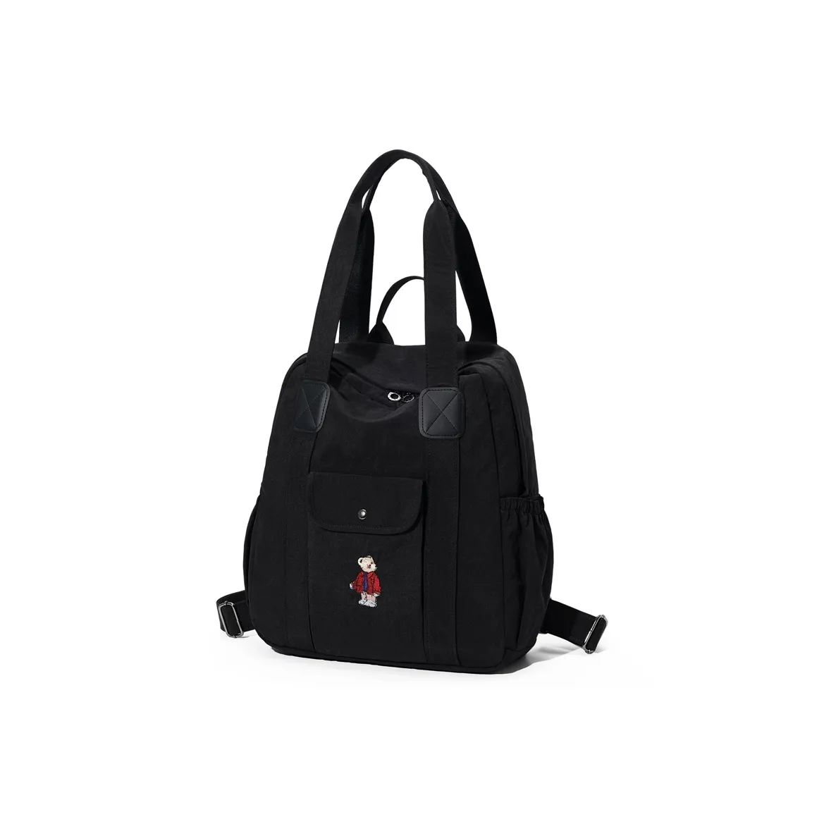 Ceion Keust Oxford Backpack Handbag, Shoulder Bag Unisex Black