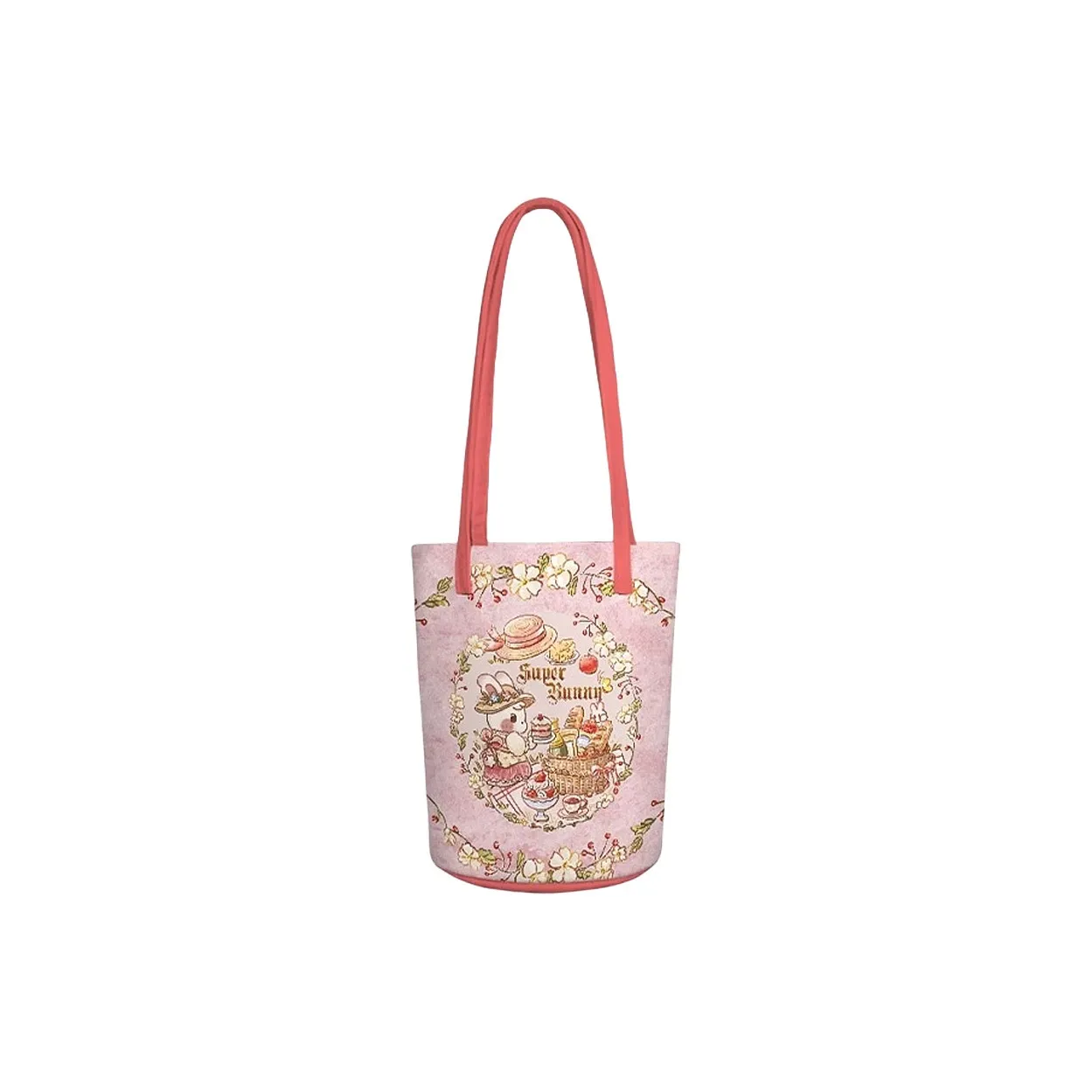 AOSONG Suede Tech Fabric Shoulder Bag Regular Unisex Little Cake Bunny