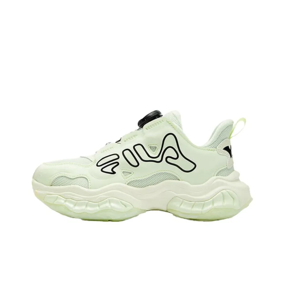FILA KIDS BOA Slip-resistant Abrasion-resistant Low Top Детская беговая обувь Зеленый Подростки