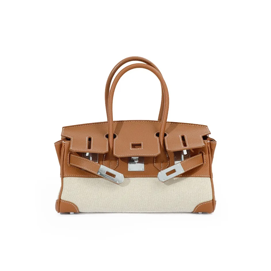 ALOENEY Воловья кожа Пэчворк Холст Одно плечо Сумка Женская Многоцветная