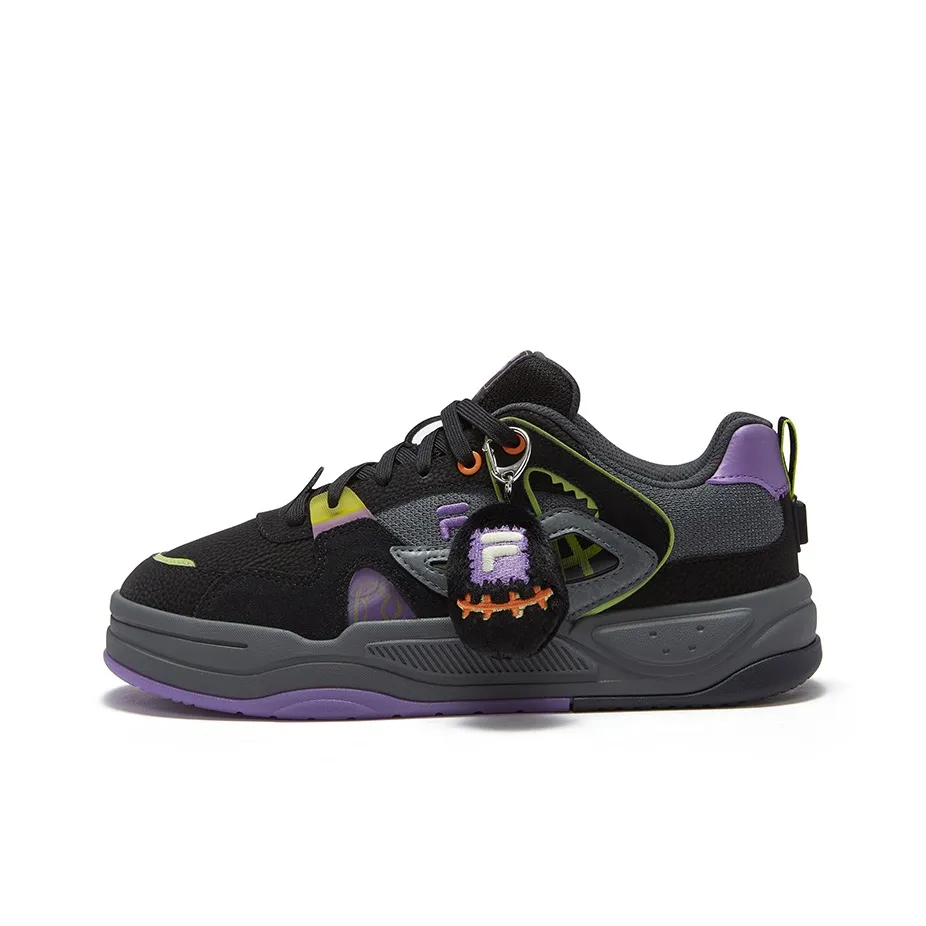 FILA FUSION BANK II Low Top Skateboard Shoes Women's Black Purple