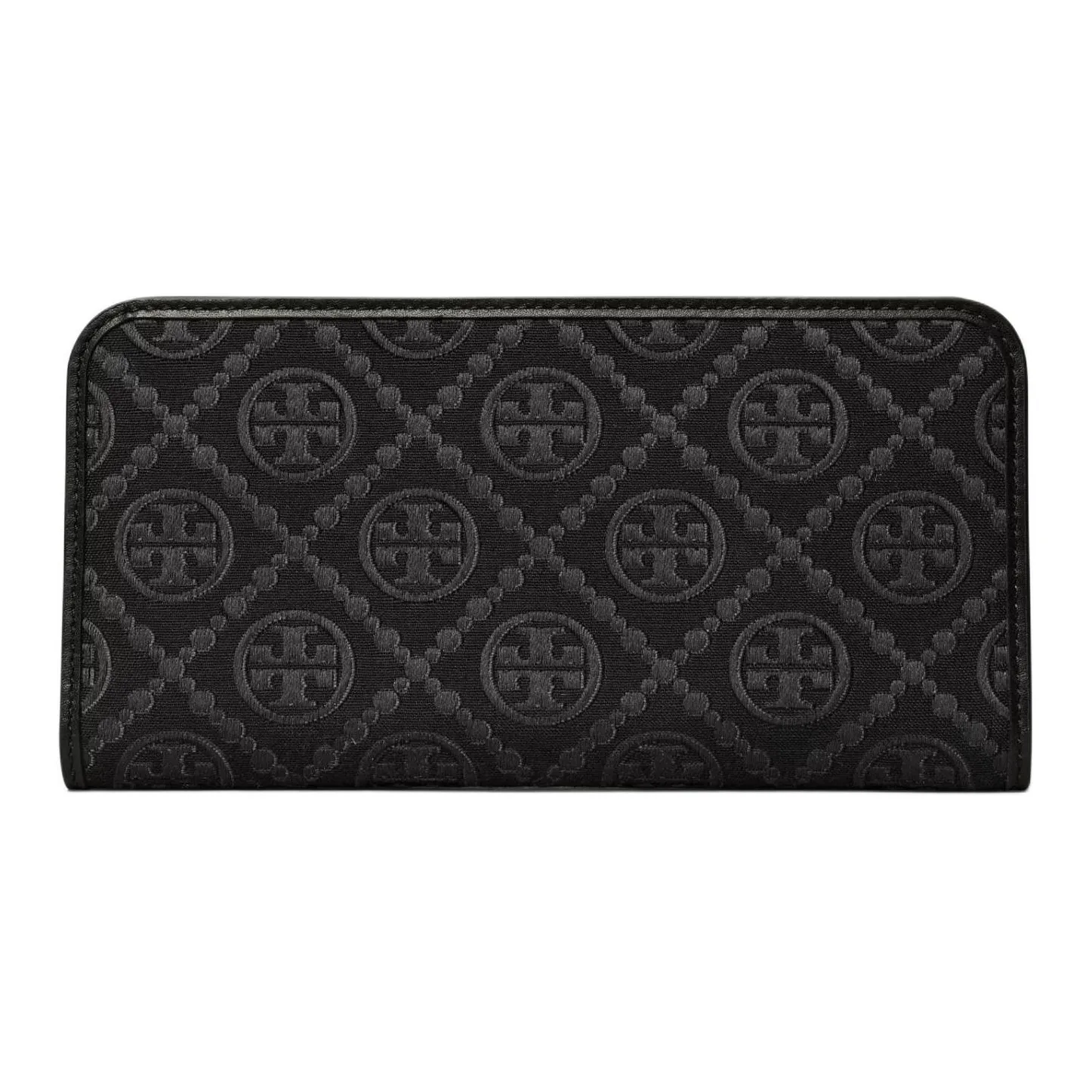 TORY BURCH T Monogram Jacquard Напп Кожа Комбинированный Кошелек Женские Черный