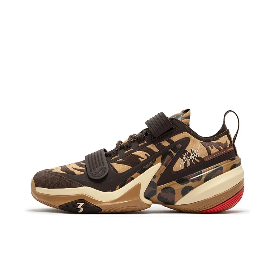 361° AG 5 PRM Jungle King Cushioning Anti-Slip And Wear-Resistant Low-Top Basketball Shoes Unisex Malt Light Brown