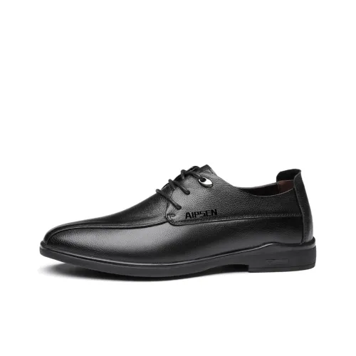 AIPSEN Мужские повседневные туфли Low Top Черные для мужчин