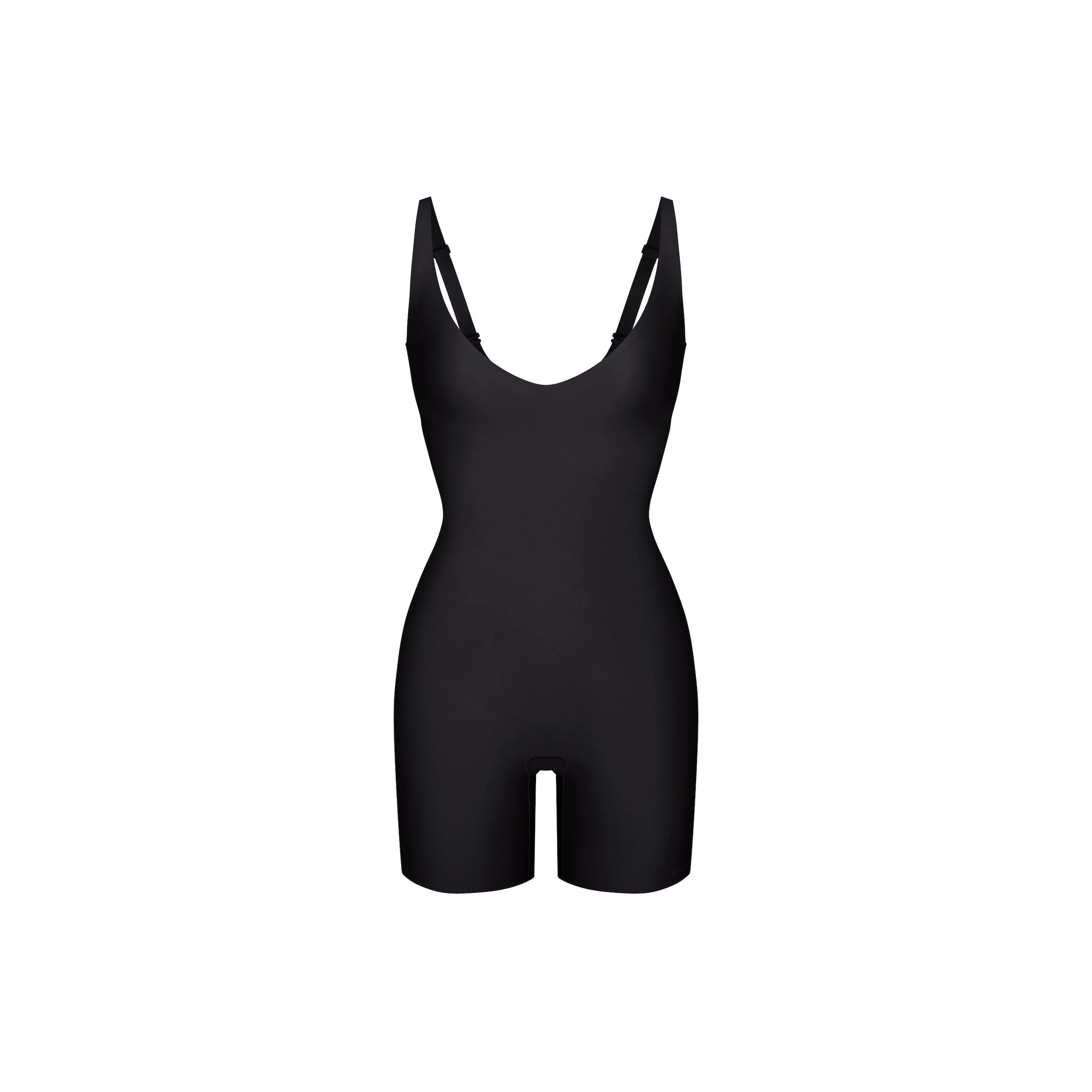 SKIMS FW24 Центральная часть Ядерный SCULPT Plunge MID Бедро BODYSUIT Корректирующее белье Женские Оникс Оникс