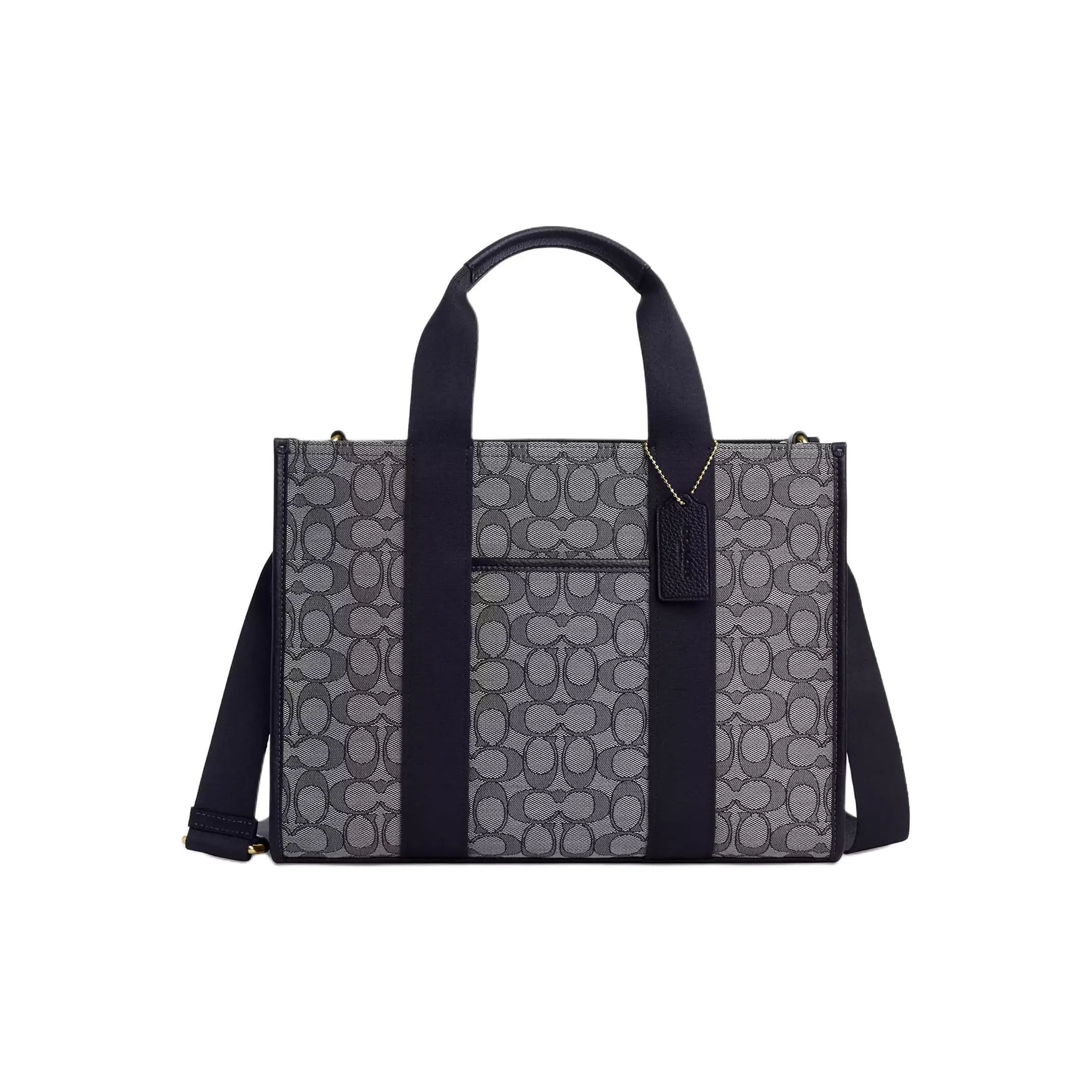 COACH Smith Jacquard Tote Bag Shopping Bag Crossbody One Shoulder Handbags Large Size Women's Midnight Navy