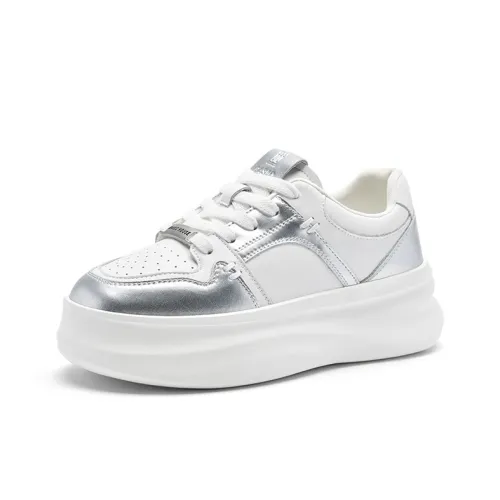 BASIC HOUSE Кроссовки для скейтбординга Low Top Серебряные Женские