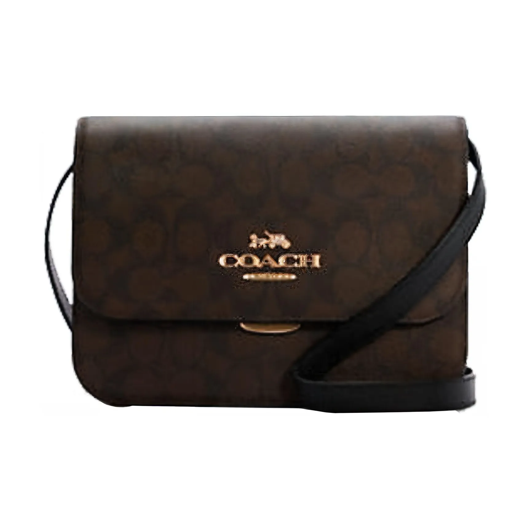 COACH Brynn Canvas Shoulder Bag, Crossbody Bag Medium Size Women's Brown