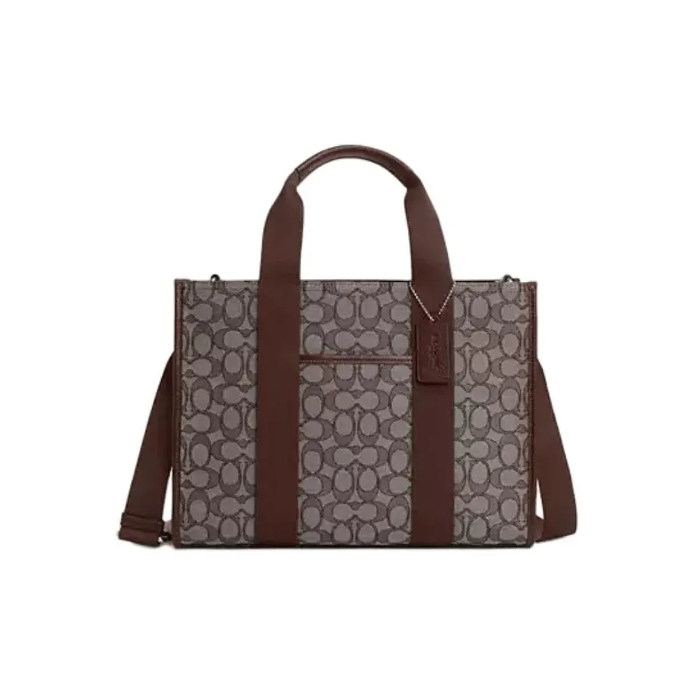 COACH Smith Recycled Material Tote Bag, Shopping Bag, Crossbody Bag, One Shoulder Handbag Large Size Women's Maple