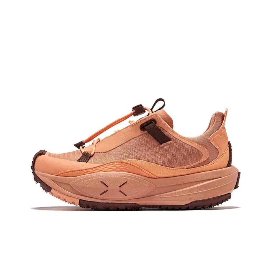 Erke Mountain View V2 Rebound Low Top Hiking Shoes Women's Coral Orange Dan Orange