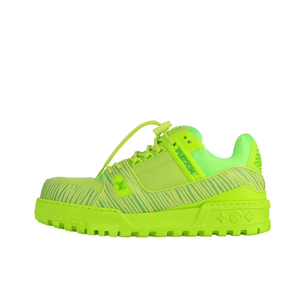 LOUIS VUITTON Trainer Maxi Skateboard Shoes Men Low Top Green