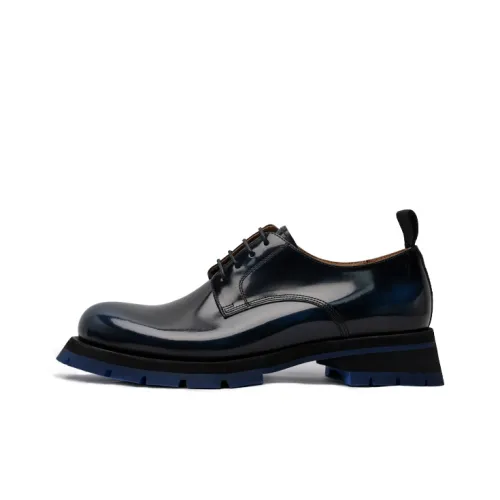 Viplander Мужские повседневные туфли Low Top Полированные Синие Мужские