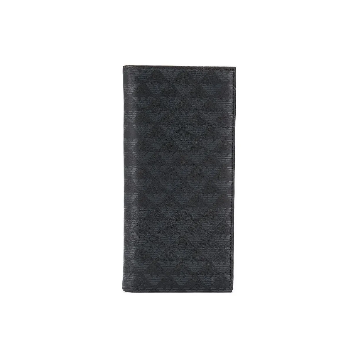EMPORIO ARMANI Leather Card Holder Wallet Men's Black