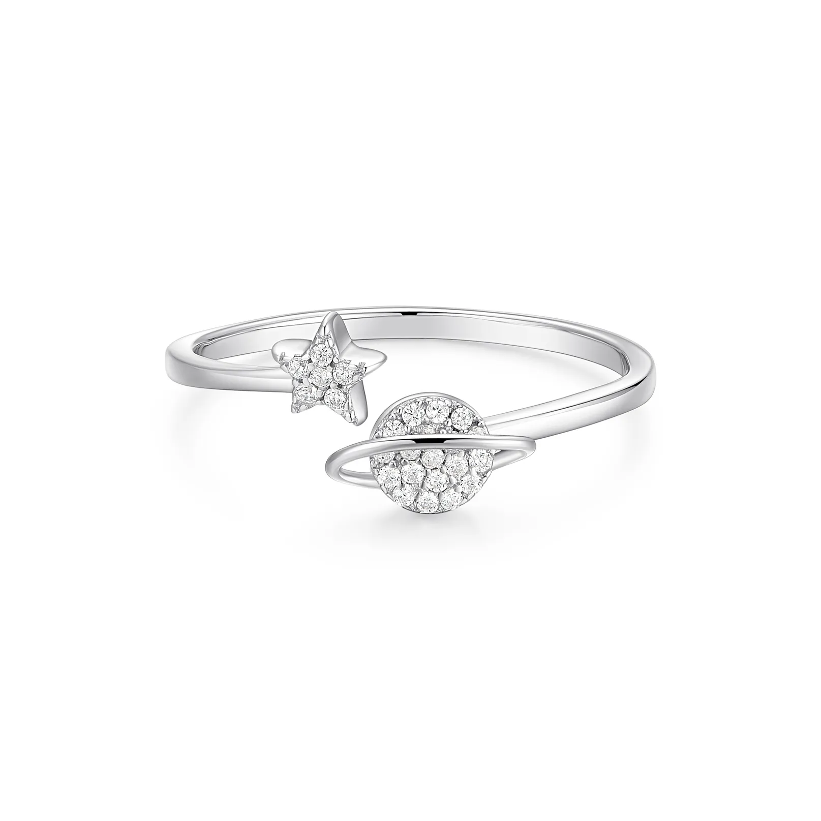 I Do&Co. 925 Sterling Silver Synthetic Cubic Zirconia Rings Unisex