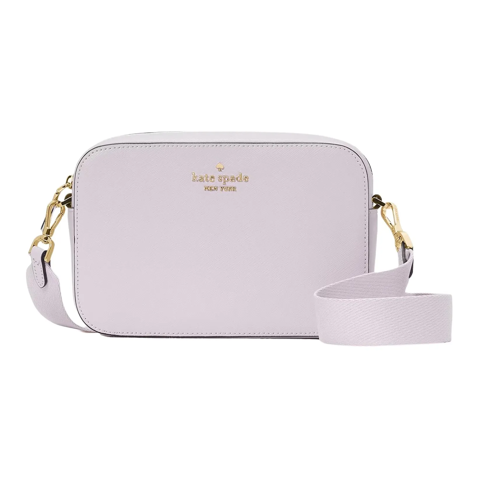 Kate Spade Cross Grain Leather Camera Bag, Shoulder Bag, Crossbody Bag Mini Women's Light Purple