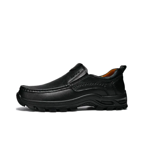 AIPSEN Мужские повседневные туфли Low Top Черные для мужчин