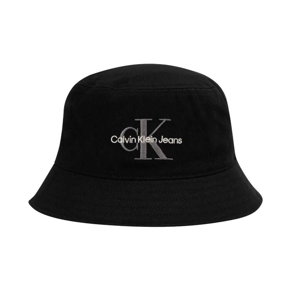 CALVIN KLEIN 100% Cotton Bucket Hats Unisex Space Black