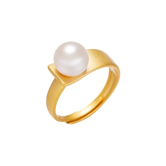 ZHENZHUAOMI Freshwater Pearl Rings Women's Silver