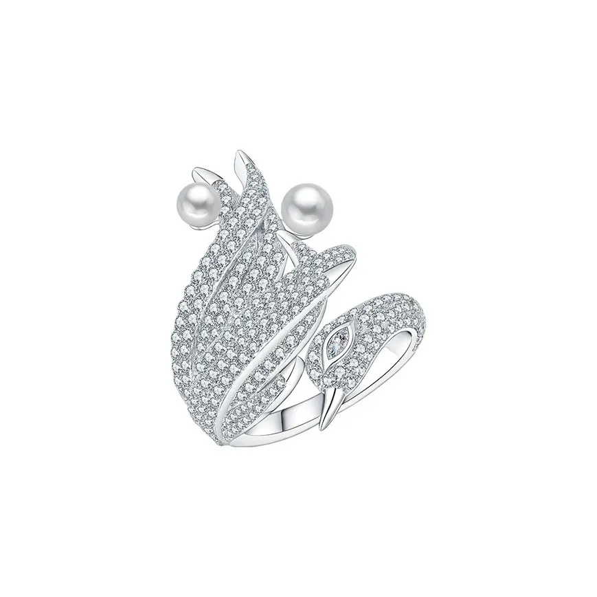 BABYBEI 925 Sterling Silver Shell Pearl Rings Women's