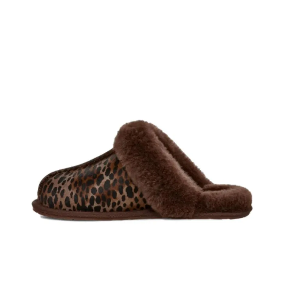 UGG противоскользящие домашние тапочки унисекс коричневые