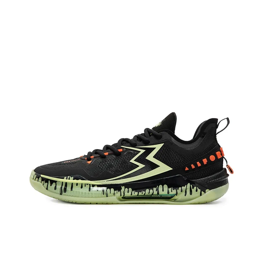 361° BIG3 5.0 Quick PRO Basketball Shoes Men Low Top Obsidian Black/Safety Orange