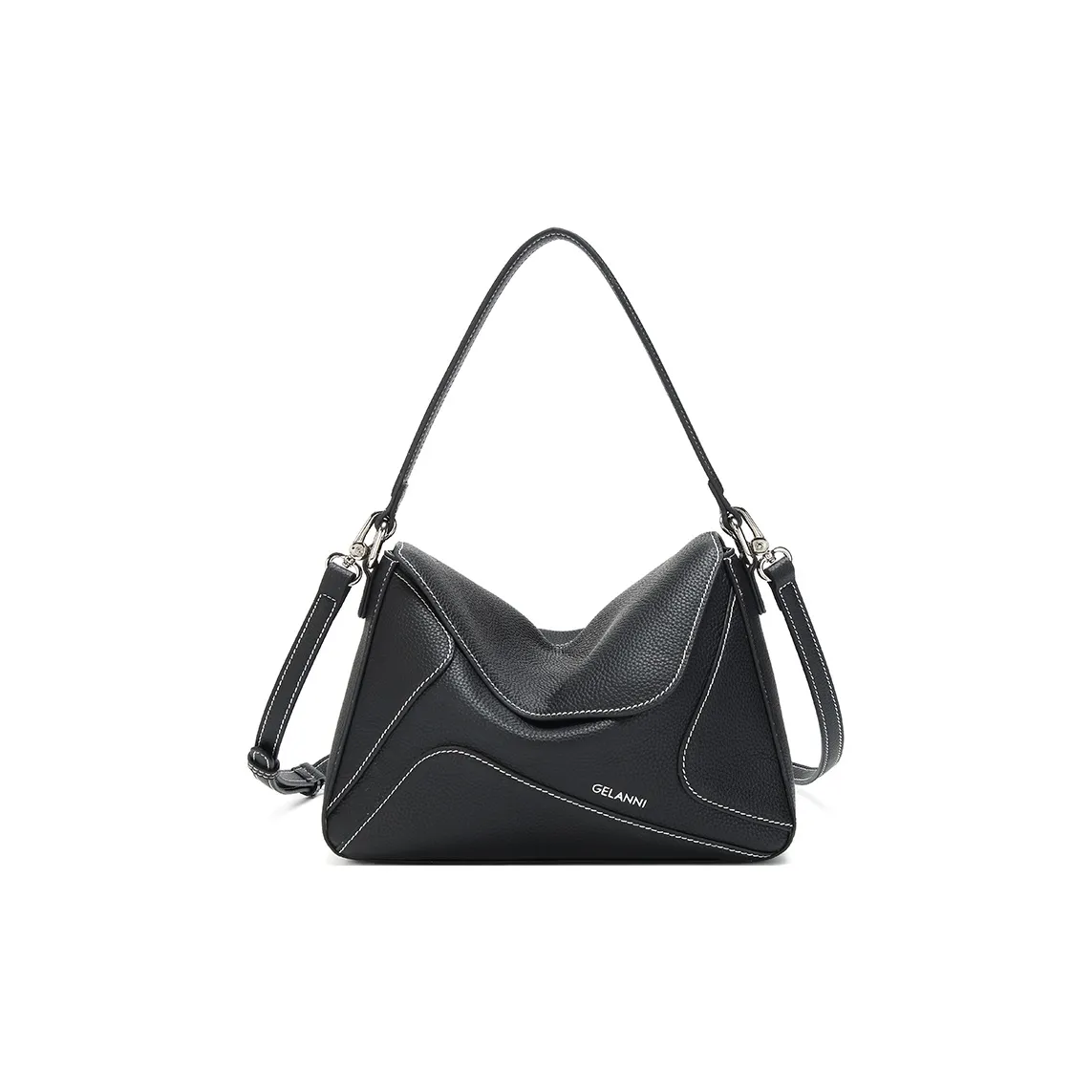 GELANNI Сумка Tote из коровьей кожи Сумка через плечо Сумка большого размера Женская Экрю Черный Серый