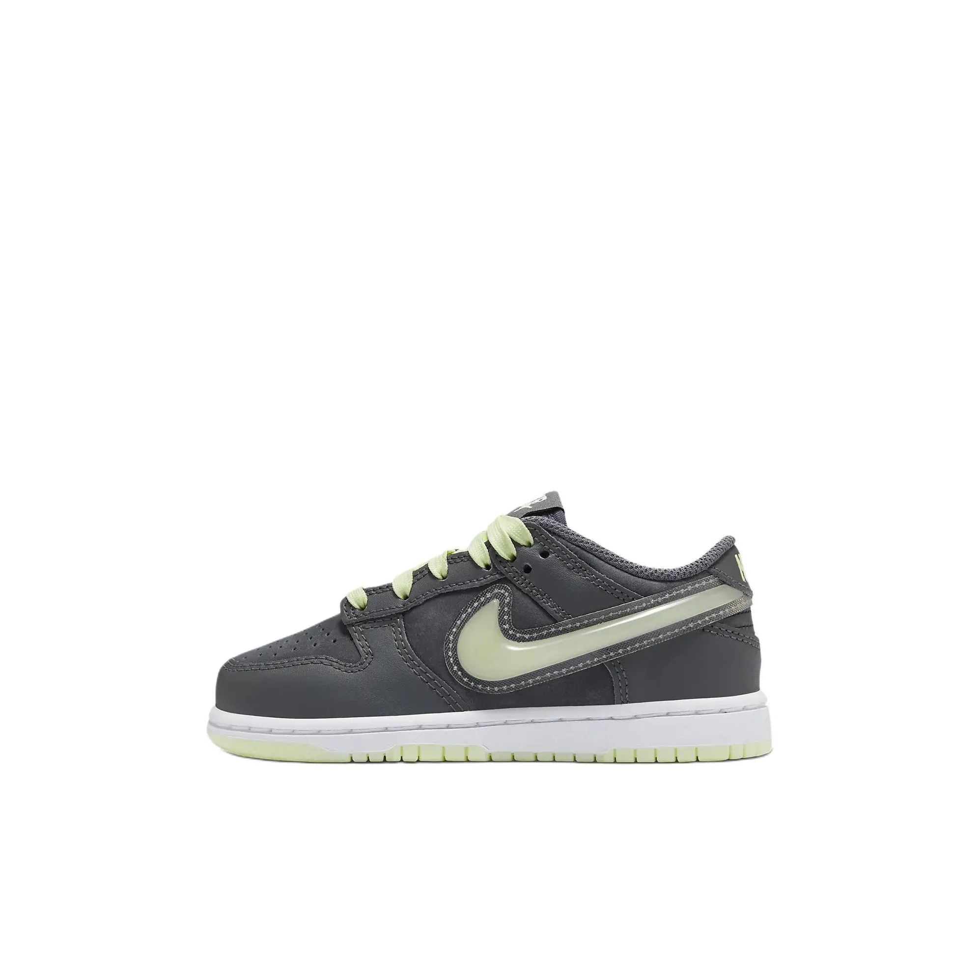 Nike Dunk Anti Slip Wear Resistant Low Top Kids' Skateboarding Shoes Gray Children Aged 3 7 Years Old