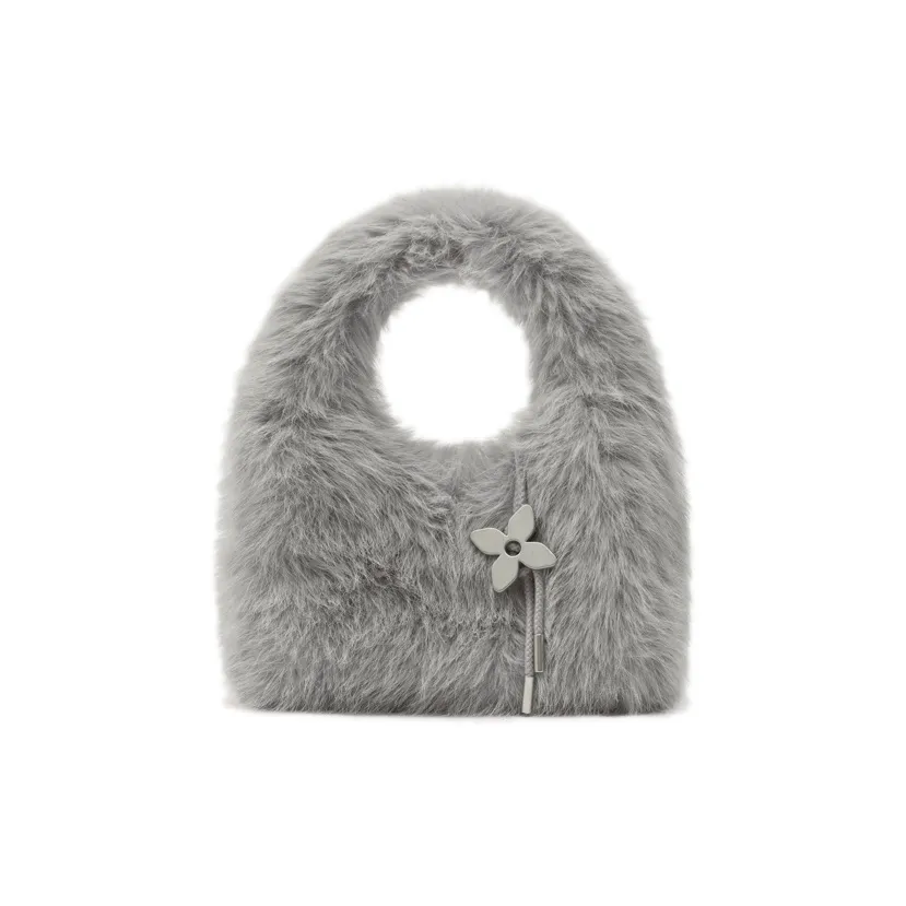 SMFK Искусственный мех Сумка Женская Пыльно-серый