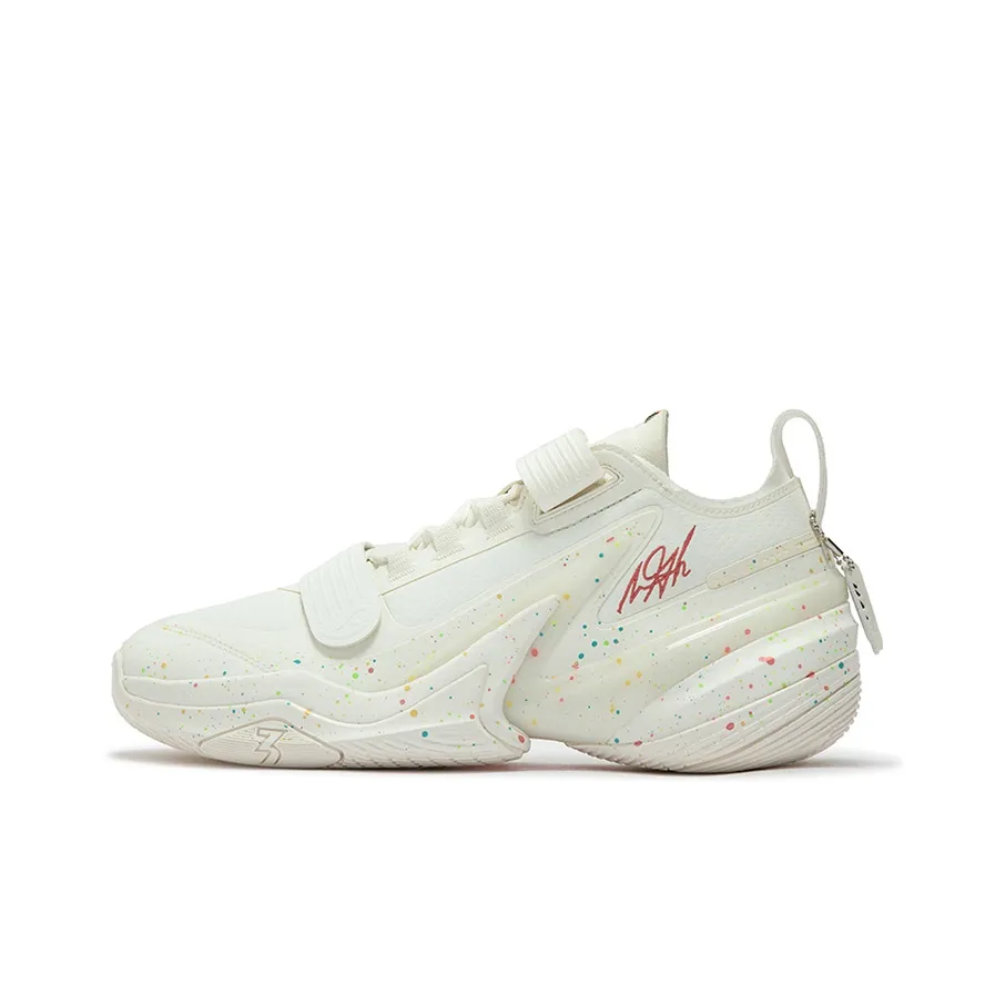 361° AG 5 PRM Cushioning Anti-Slip And Wear-Resistant Low-Top Basketball Shoes Unisex White