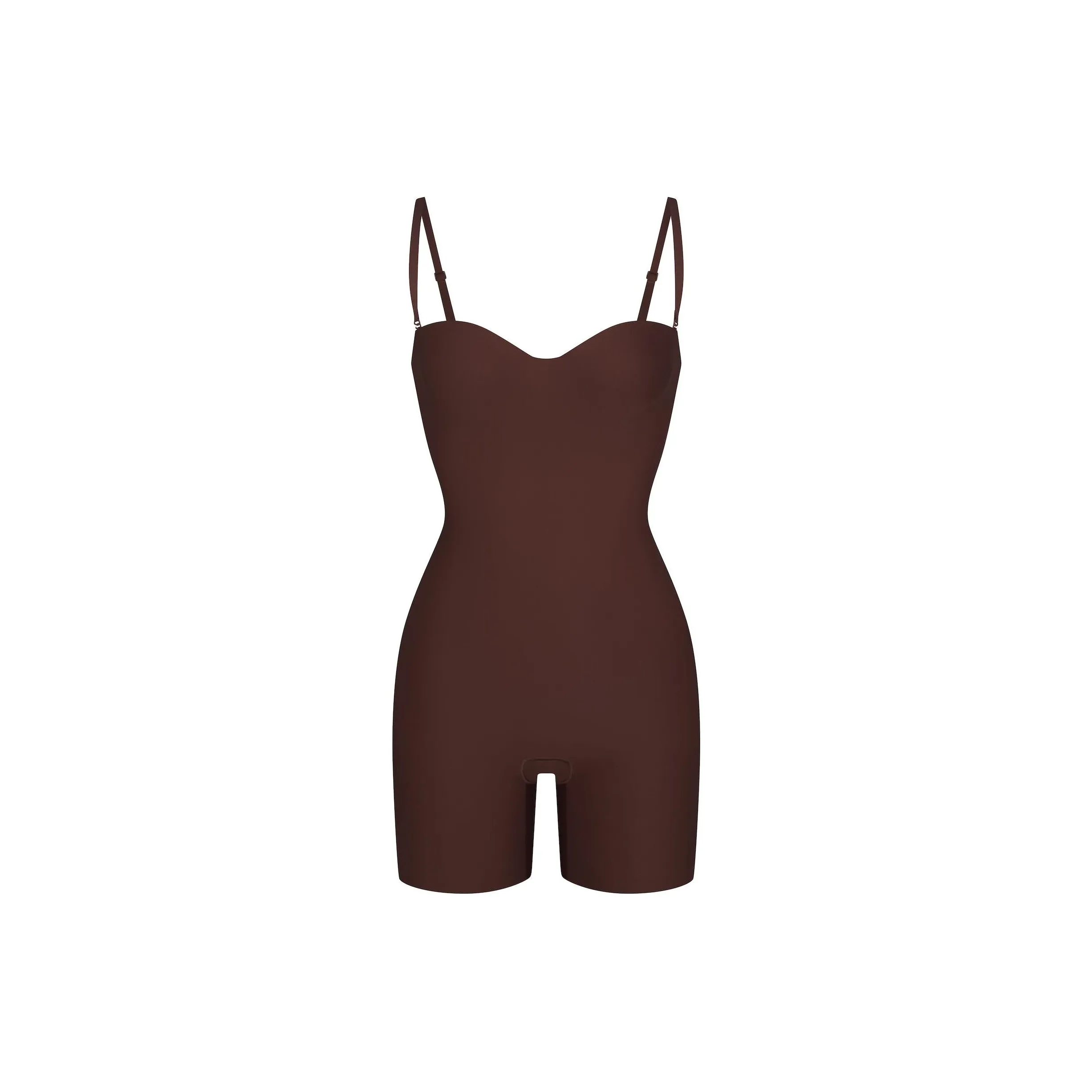 SKIMS FW24 BODY CORE SCULPT UNDERWIRE MID THIGH BODYSUIT Shapewear Women's COCOA/Cocoa