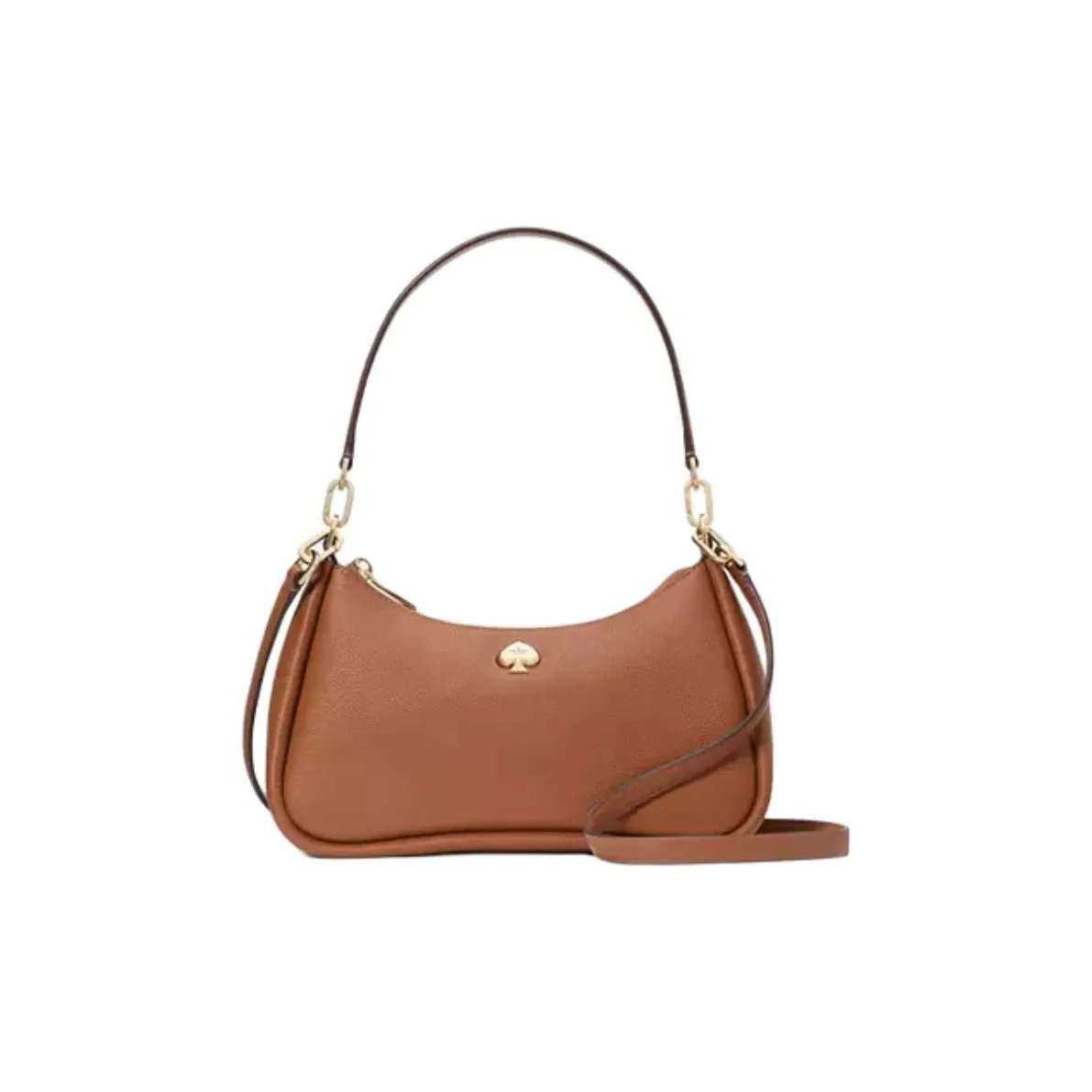 Kate Spade Litchi Grain Leather Shoulder Bag Crossbody Bag Small Size Women's Gingerbread