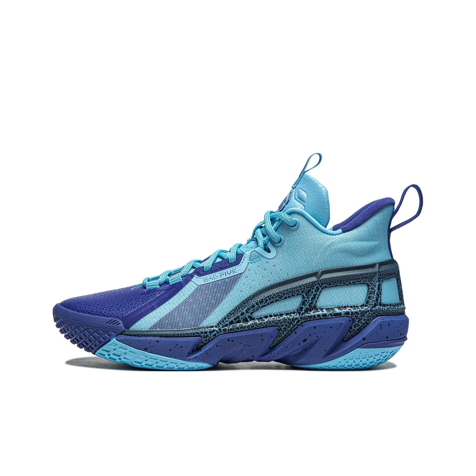 LINING Anti FIVE 4 Амортизация Устойчивый к истиранию Дышащий MID Топ Баскетбольные кроссовки Мужской Синий