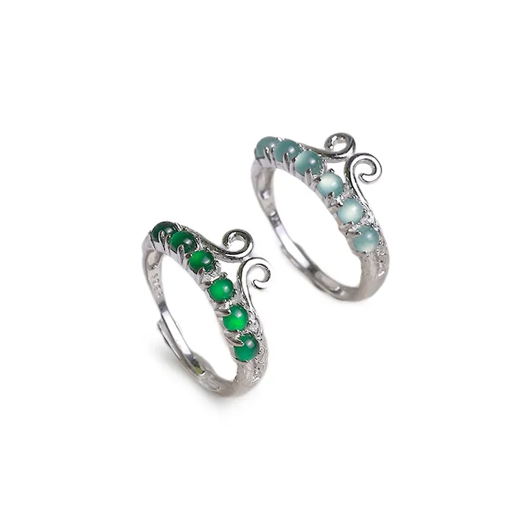 LIYUNMUXUE Ice Type Jadeite Rings Unisex