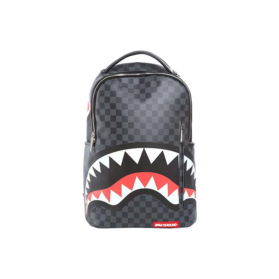 SPRAYGROUND Рюкзак из искусственной кожи большой унисекс черный серый