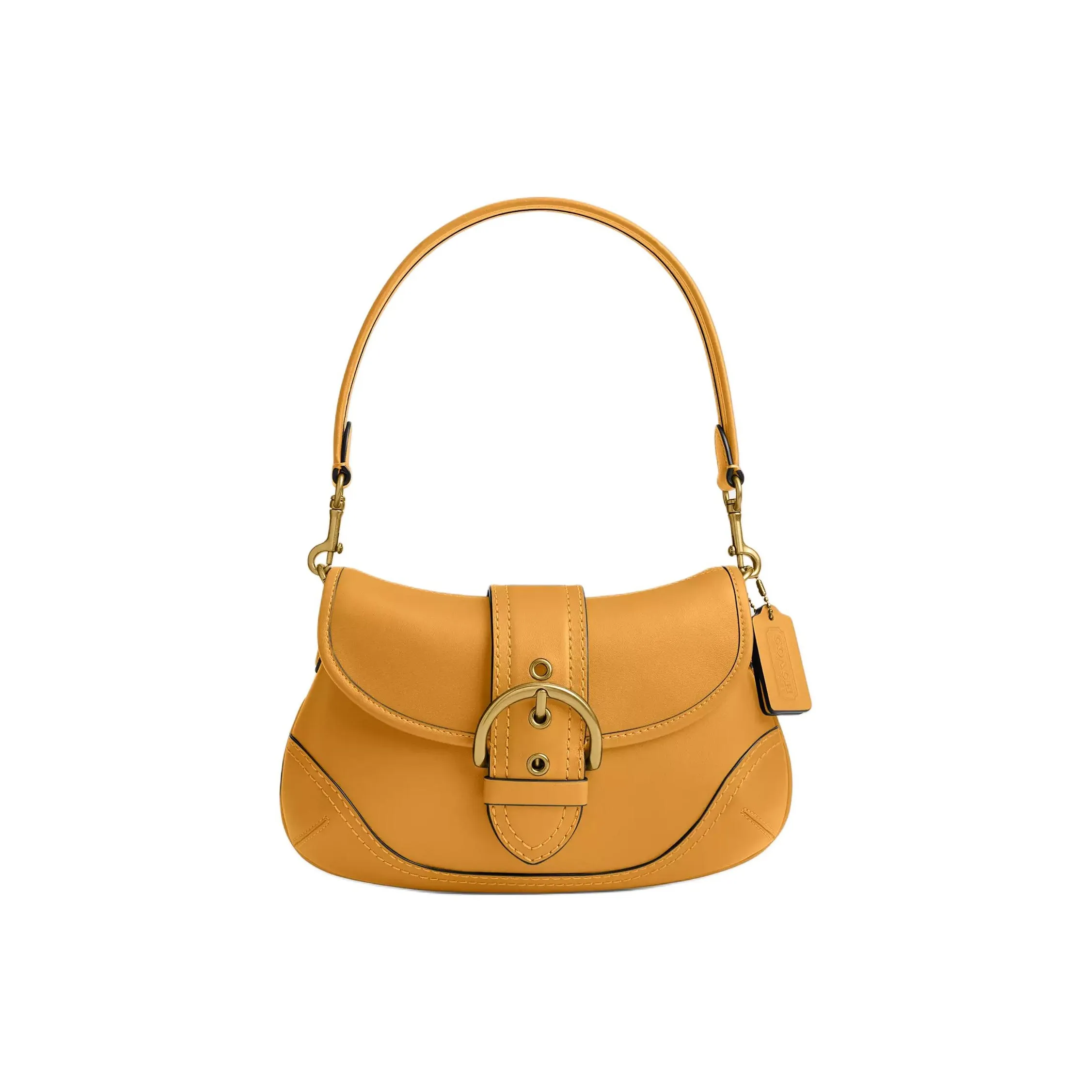 COACH Soho Recycled Leather Crossbody Bag, Shoulder Bag Tubas Women's Mustard Yellow