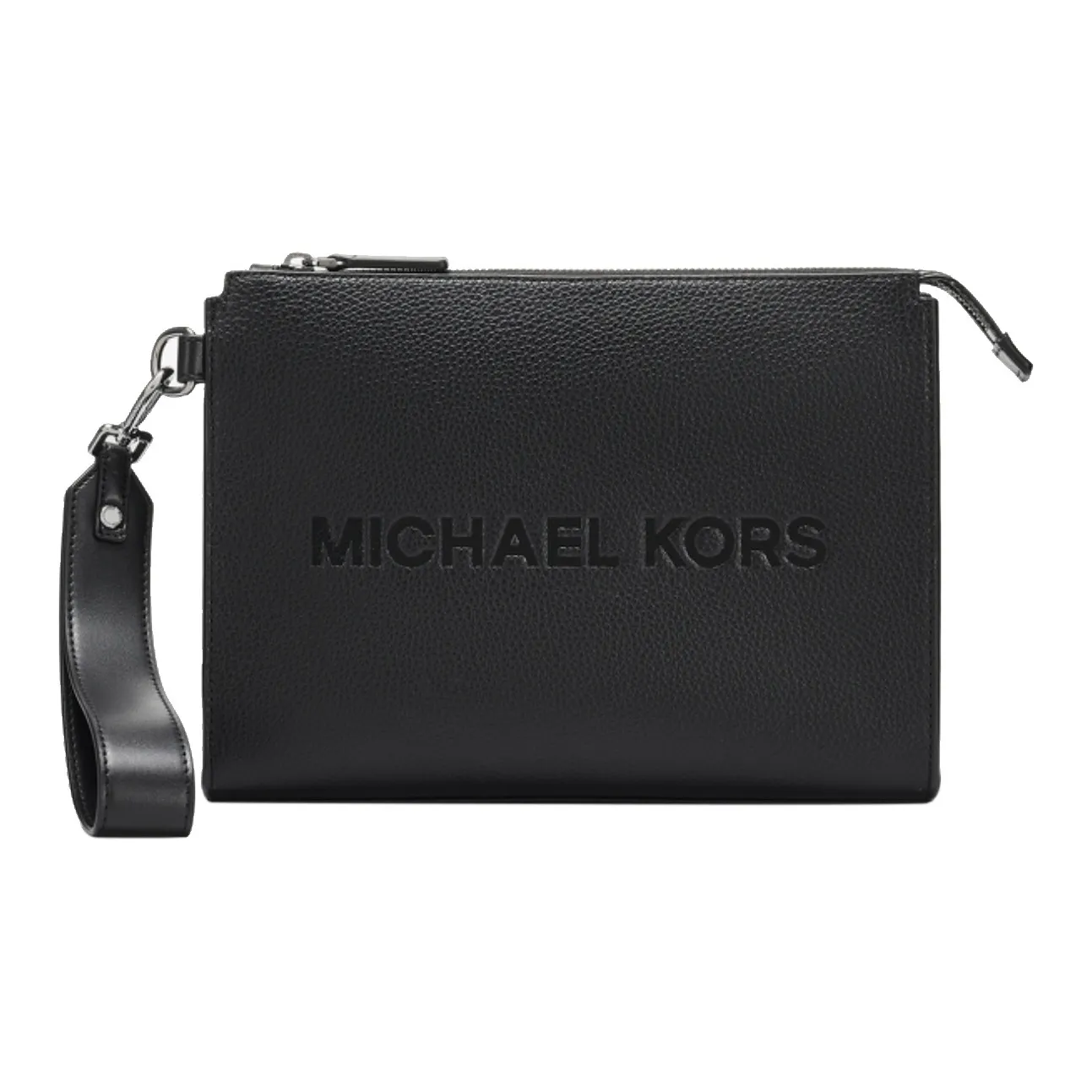 MICHAEL KORS MK Cooper Cow Leather Clutch Tubas Men's Black