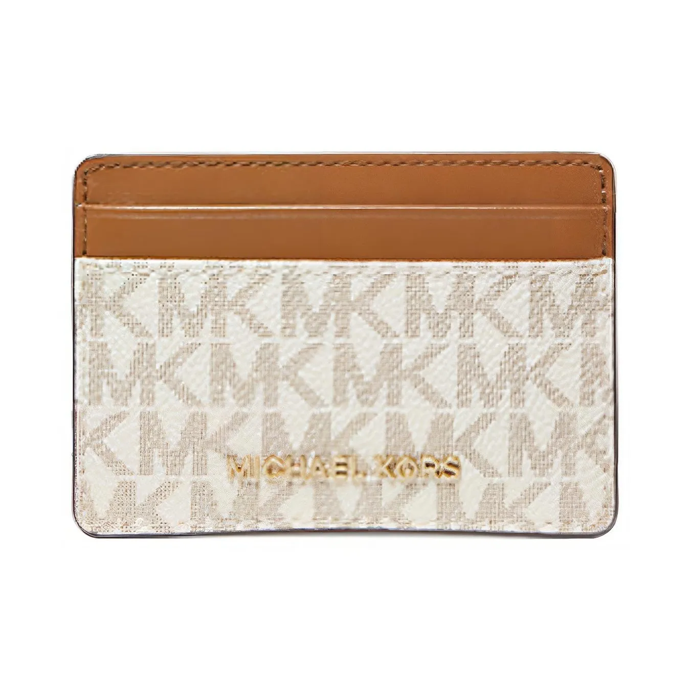 MICHAEL KORS Jet Set Canvas Wallet, Card Holder Women's Vanilla
