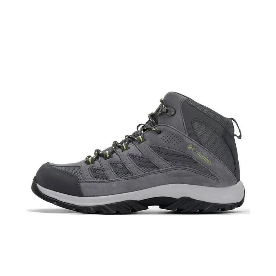 Columbia Crestwood Slip-Resistant Abrasion-Resistant Support Balance MID Hiking Shoes Men's Gray Колумбия Crestwood Slip-Resistant Устойчивый к истиранию Поддержка Баланс MID Походная обувь Мужская Серый