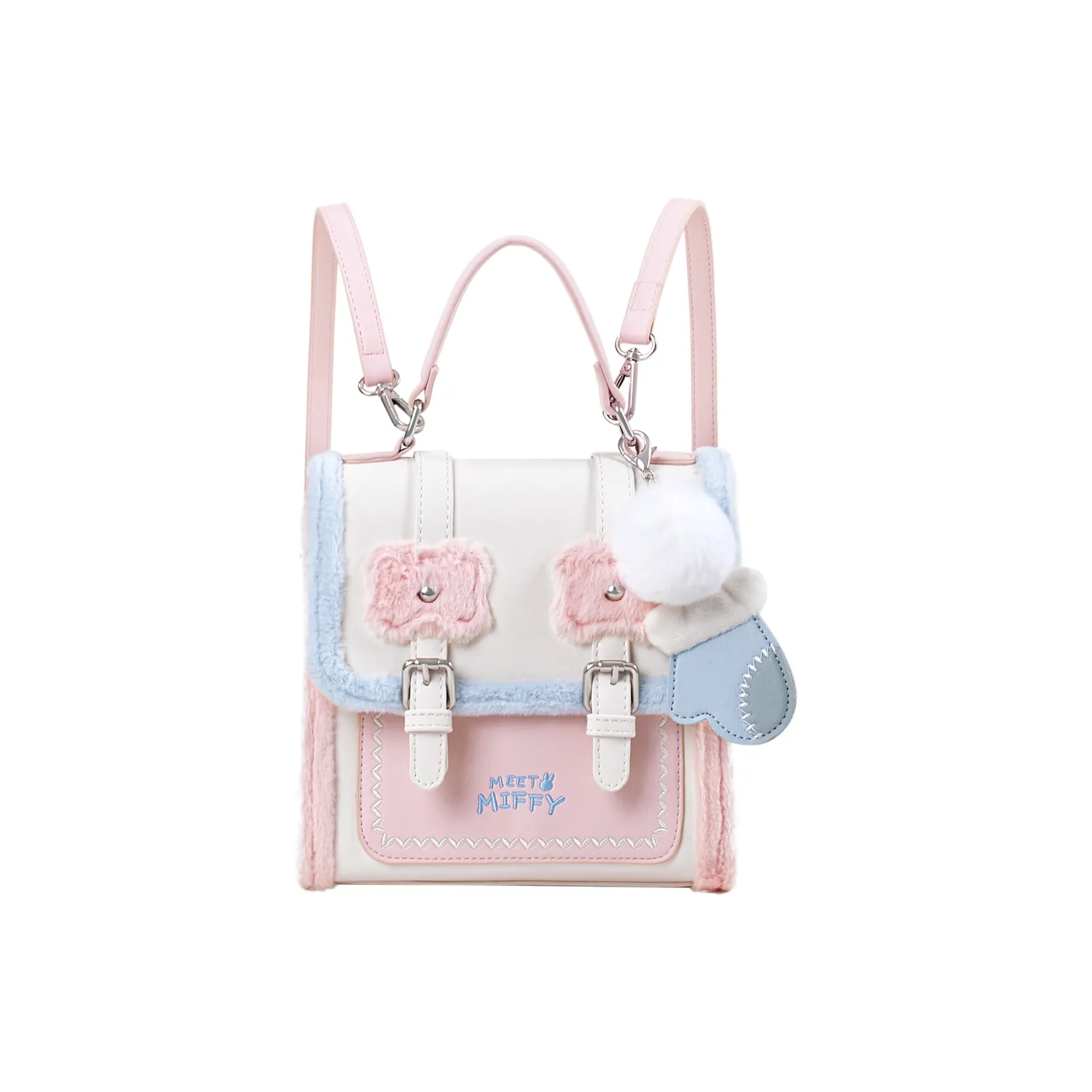 MIFFY Синтетическая кожа текстиль Mosaic рюкзак стандартный женский розовый