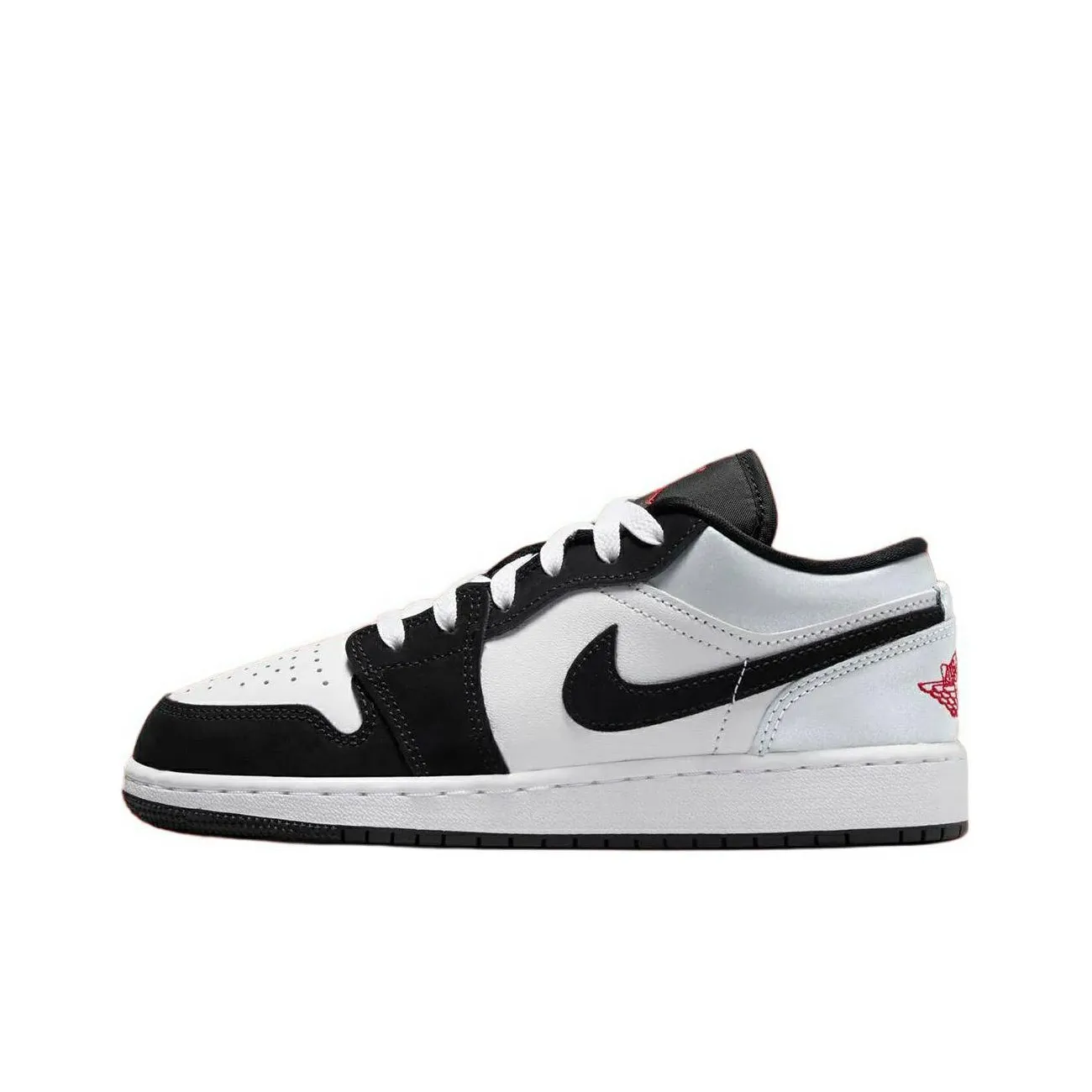 Jordan Air Jordan 1 Anti Slip Wear Resistant Low Top Children's Basketball Shoes Black White