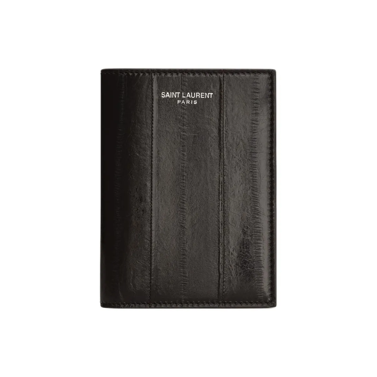 SAINT LAURENT PARIS Eel Skin Wallet Regular Men's Caramel Brown