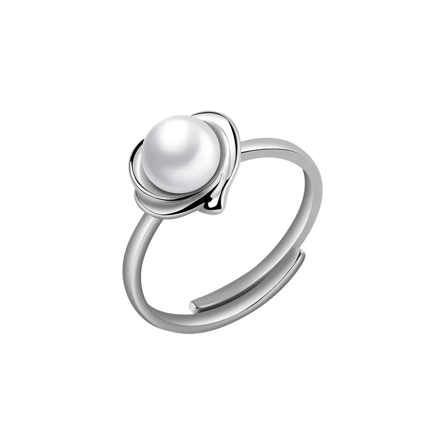 LAOYINJIANG Pearl S925 Sterling Silver, Hoop Ring Women's