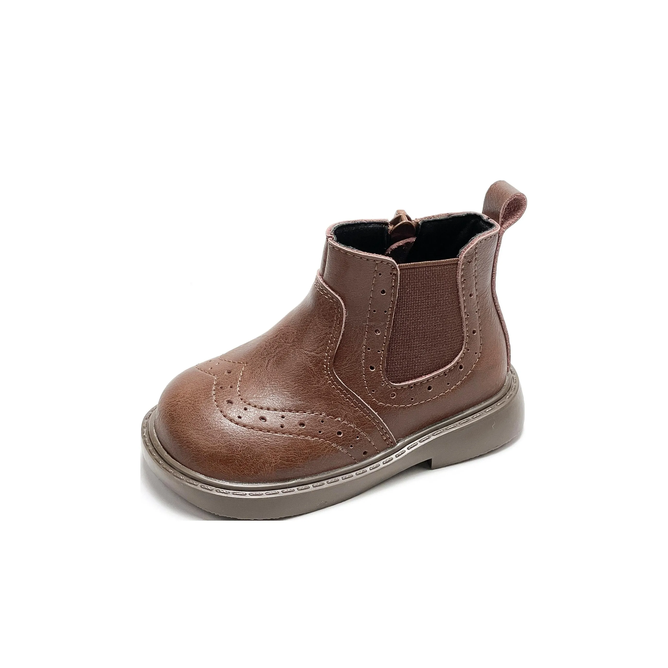 QINUOSHU Детские кожаные сапоги MID Топ Kids