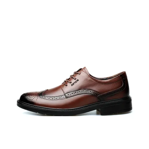 AIPSEN Мужские повседневные туфли Low Top Коричневый Мужские