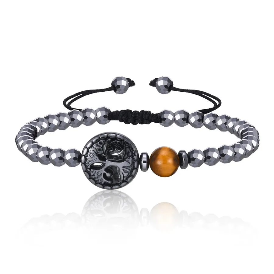 FOREVER MELODY Tiger's Eye Stone Bracelets Unisex