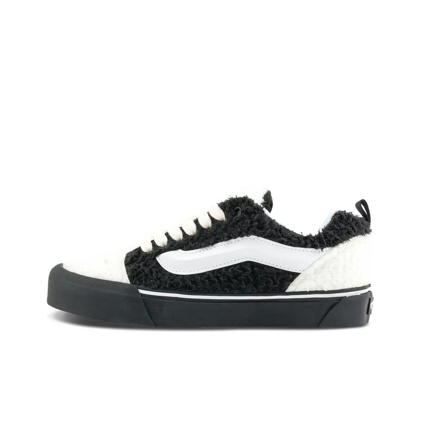 vans men Knu Skool Anti Slip Wear Resistant Low Top Skateboard Shoes Unisex Black White