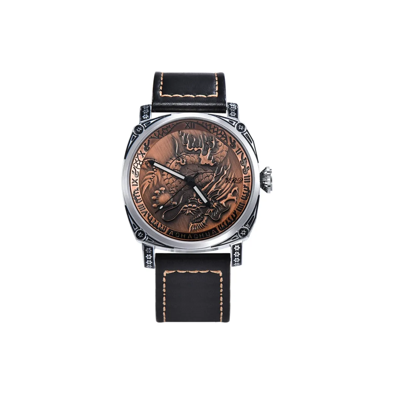 VRQ Future Series Автоматический Механический Механизм Часы Мужские Золотистый Циферблат