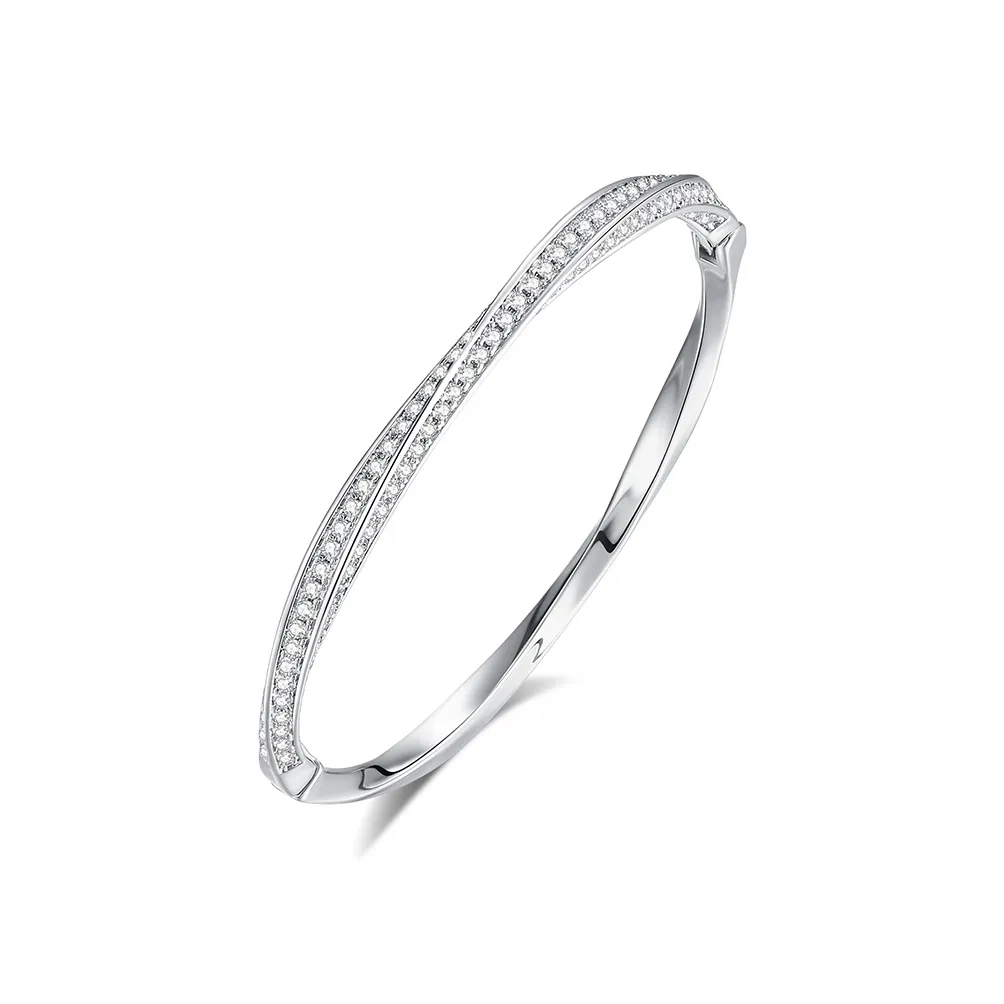 YINCHIE Niche Female Friend Anniversary Jewelry Box Bangles Women's Silver
