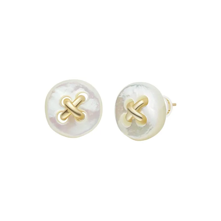 HEFANG Tableware 925 Sterling Silver Stud Earrings Women's
